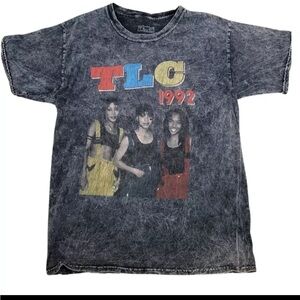 Vintage TLC 1998 hip/hop  band black washed shirt size: M/L